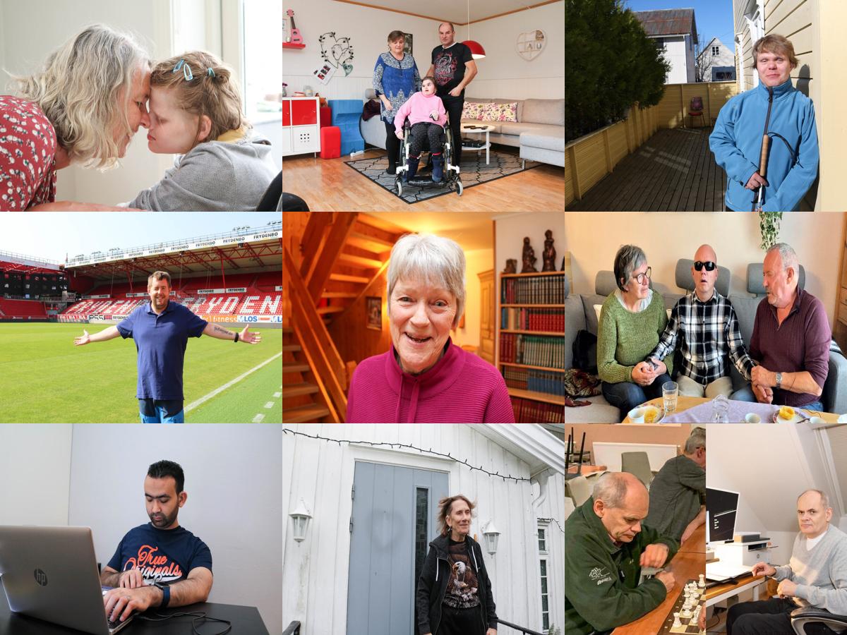 En collage av mennesker som sitter ved bord